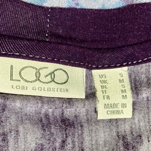 Lori Goldstein LOGO Ombre Button Front Long Sleeve Cardigan Purple Womens Small - Picture 11 of 14